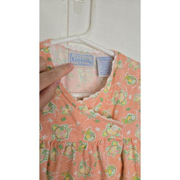 Baby Basic Editions Sea Life Crossfront Peach Colored Sun Dress - Picture 3 of 3
